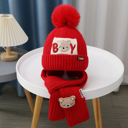 Gorro y Bufanda Tejida para Bebé - Conjunto Osito Calientito - Image 13