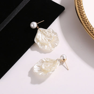 Aretes Elegantes de Concha Nácar y Perla - Image 4