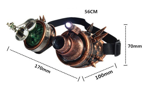 Gafas Steampunk Halloween con Luces LED - Image 11