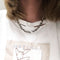 Collar Punk de Plata Esterlina con Rayas Personalidad