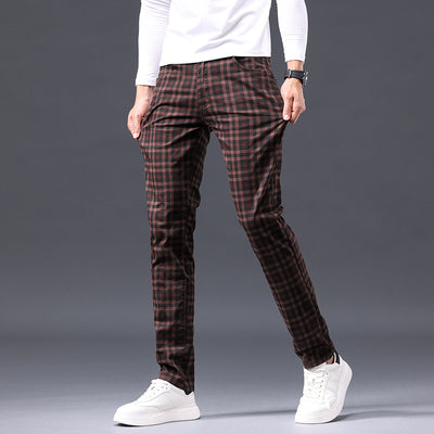 Pantalones Casuales de Algodón Estilo Británico para Hombre - Image 4