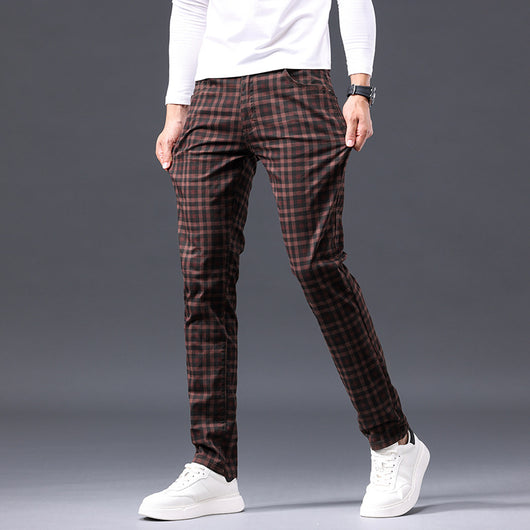 Pantalones Casuales de Algodón Estilo Británico para Hombre - Image 4