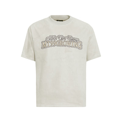 Camiseta Manga Corta con Bordado Retro Alfabético para Hombre - Image 5
