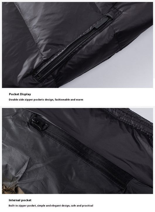 Chaqueta Acolchada Unisex Otoño Invierno - Diseño Negro y Dorado - Image 13