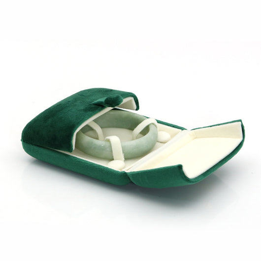 Caja de Anillos Doble con Flanela Verde Oscuro Ultra Suave - Image 9