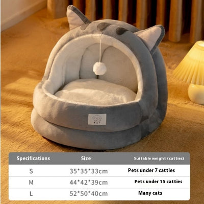 Cama Nido para Gatos Cerrada Cuatro Estaciones - Calidez Todo el Año - Image 6