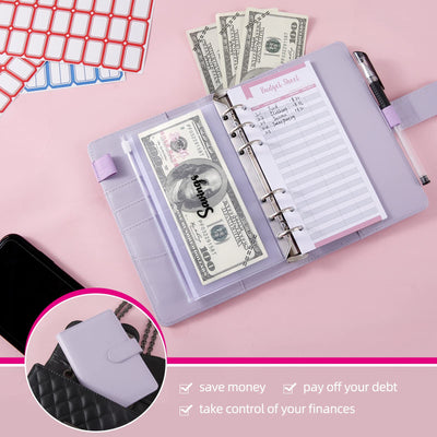 Cuaderno de Piel Macaron con Cartera Integrada y Compartimento para Billetes - Image 21