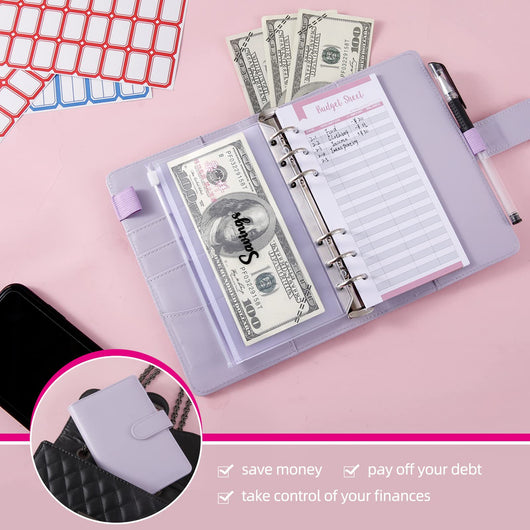 Cuaderno de Piel Macaron con Cartera Integrada y Compartimento para Billetes - Image 21