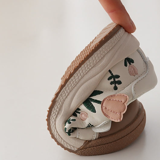 Tenis para Niñas con Flores Bordadas - Estilo Retro Vintage Cómodo - Image 6