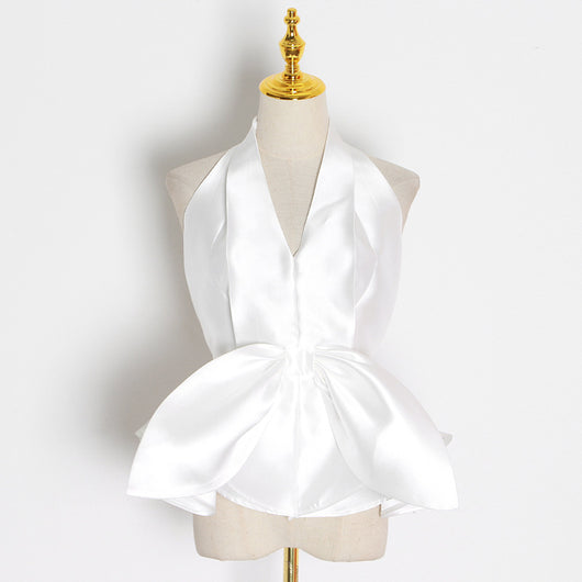 Blusa sin mangas con lazo grande - Image 8