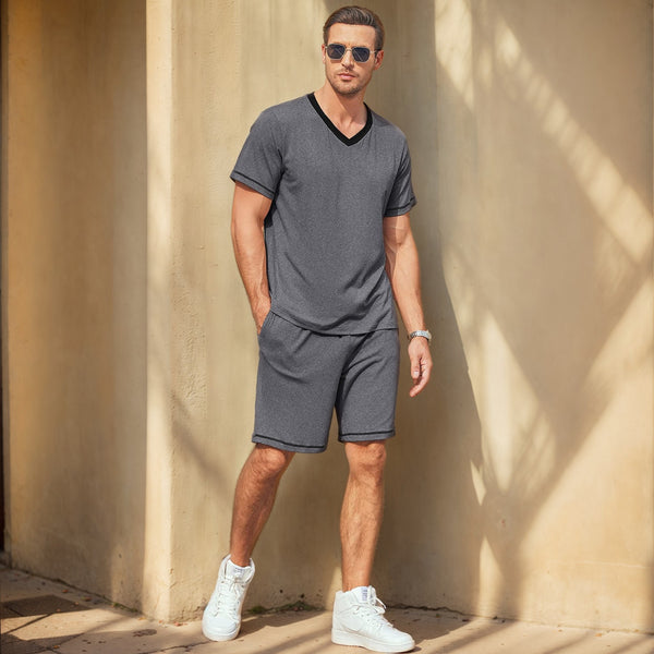 Conjunto de Shorts y Camisa Casual para Hombre - Dos Piezas
