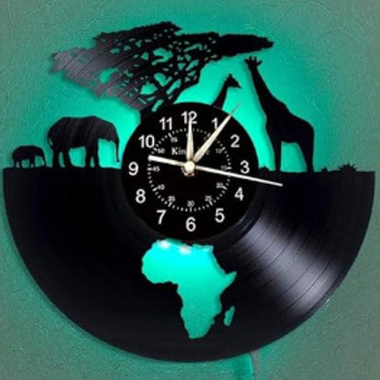 Reloj de Pared Tocadiscos 3D Hueco para Niños
