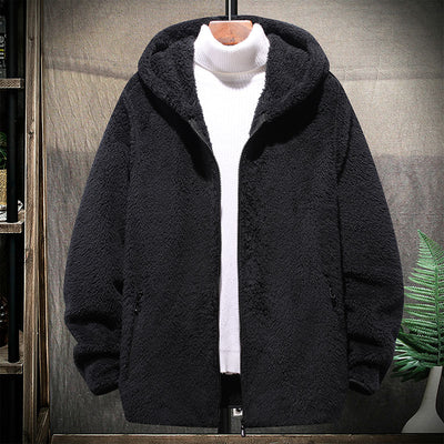 Chaqueta Deportiva con Capucha de Forro Polar para Hombre - Diseño Texturizado - Image 3
