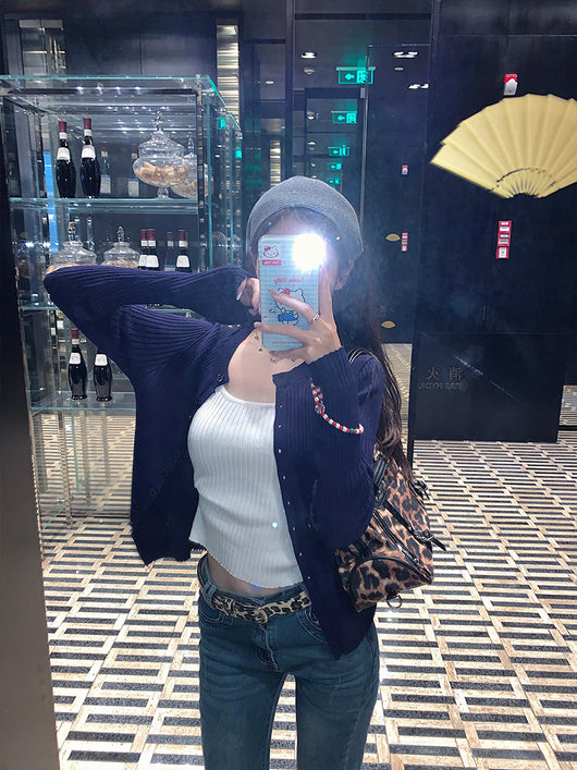Cardigan Tejido Abotonado para Mujer con Chaleco Integrado - Image 38