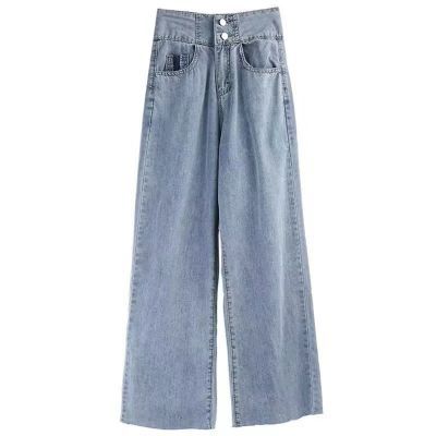 Pantalones Anchos de Cintura Alta con Detalle de Incrustación - Image 3