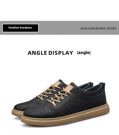 Tenis Casuales Hombre Cordones Punta Redonda Diseño Clásico - Image 19