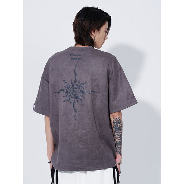 Playera de Gamuza Manga Corta Hombre Estilo Retro Premium