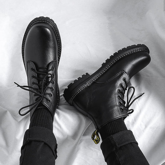 Botas Martin de Cuero Negro para Hombre - Estilo Alto - Image 11