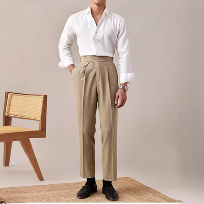 Camisa Blanca Italiana de Cuello Clásico para Hombre, Manga Larga - Image 4