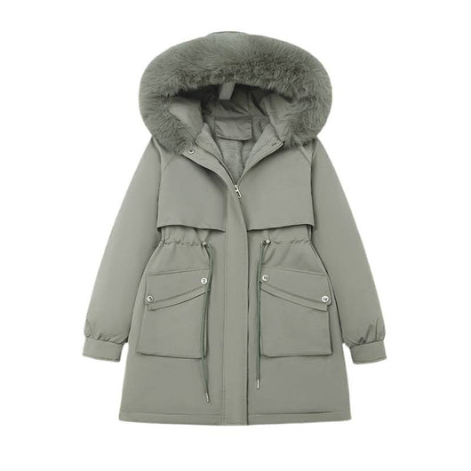 Abrigo Parka Largo Acolchado con Capucha Forrada en Piel para Invierno - Image 5