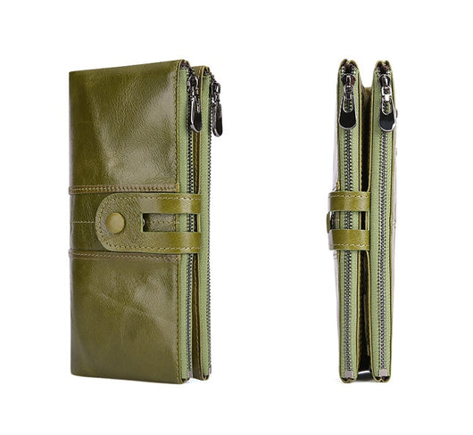 Cartera Larga de Cuero para Mujer Estilo Retro con Protección RFID - Image 26
