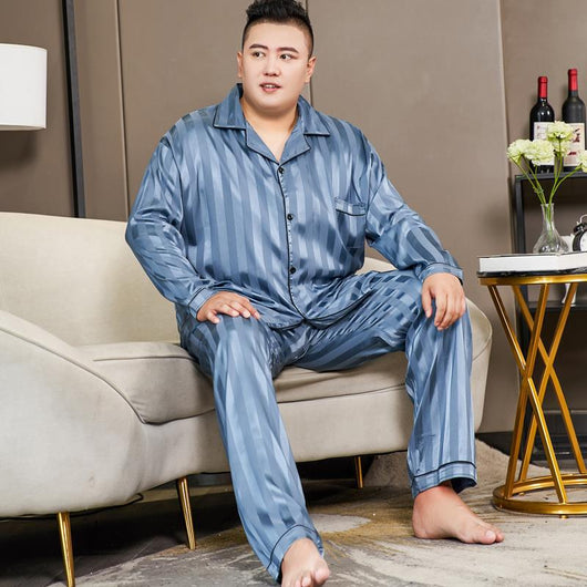 Pijama Hombre Talla Extra Seda Helada Corte Relajado - Image 2