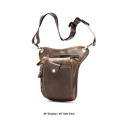 Bolsa Táctica de Pierna en Cuero y Mezclilla para Deportes al Aire Libre - Image 10
