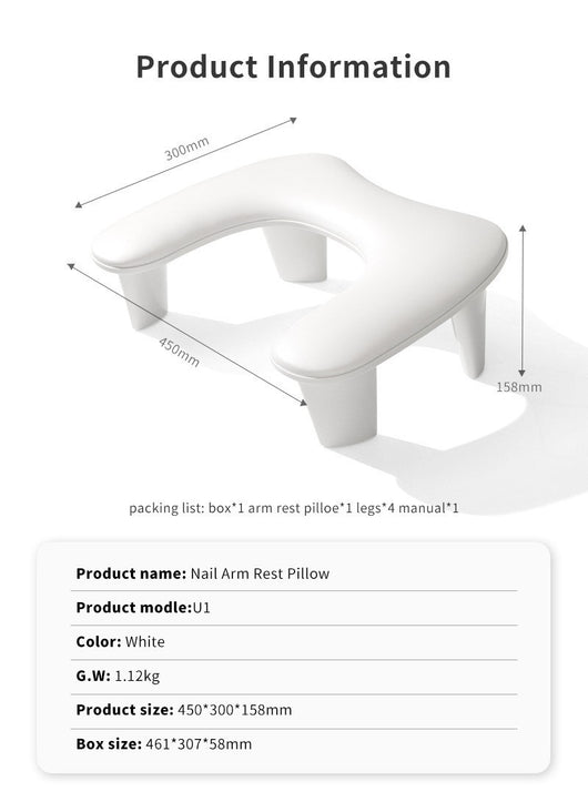 Soporte Desmontable de Dos Manos para Almohada de Uñas - Image 6