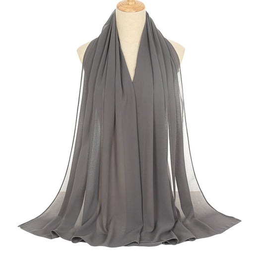 Pañuelo Rectangular de Chiffón Perla para Mujer - Colores Sólidos - Image 13
