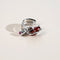 Peach Blossom Crystal Earrings Without Pierced Ears Rojo