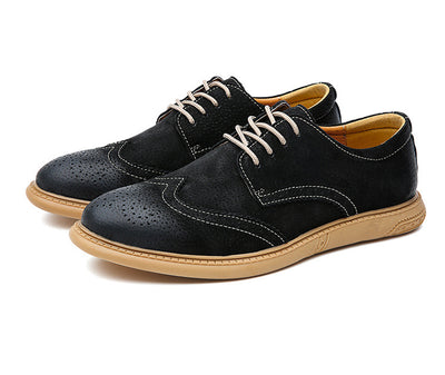 Zapatos Formales de Cuero Genuino para Hombre - Diseño Retro con Cordones - Image 20