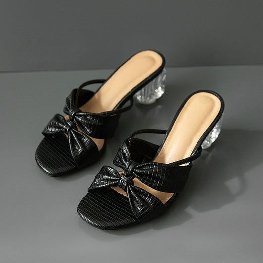 Sandalias Transparentes con Moño para Mujer - Cómodas y Elegantes - Image 2