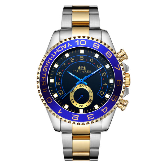Reloj Automático de Acero Dorado con Esfera Luminosa para Hombre - Image 10