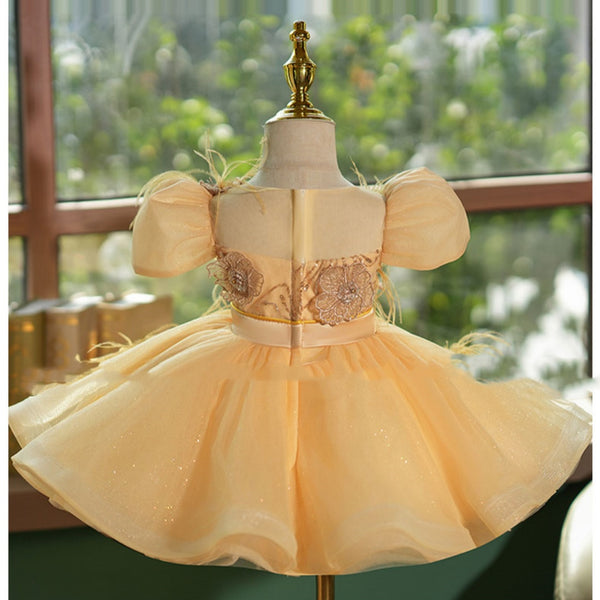 Vestido Princesa Niña con Falda de Tul Floral Multicolor
