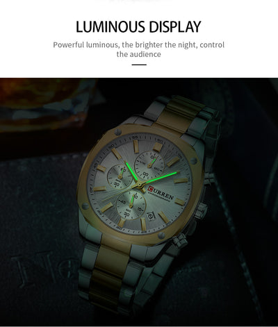 Reloj Empresarial Impermeable para Hombre con Seis Agujas y Calendario - Image 20