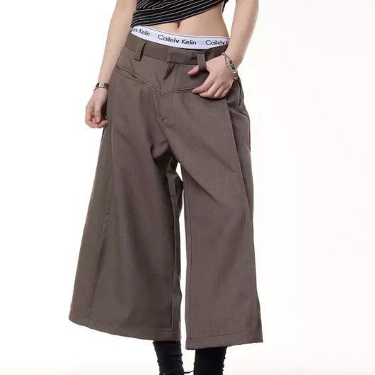 Shorts Casuales Retro con Costuras Sueltos para Primavera y Verano Mujer - Image 10
