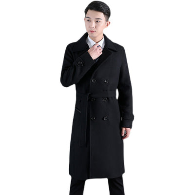 Abrigo Largo de Lana para Hombre - Diseño Cruzado Elegante Otoño Invierno - Image 8