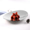 Plato Frutero de Acero Inoxidable con Diseño Decorativo