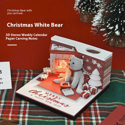 Calendario Navideño 3D con Papel Troquelado y Notas - Image 3
