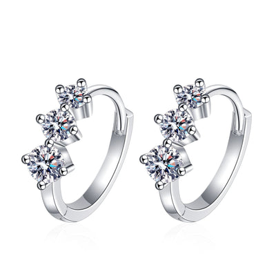 Aretes de Plata Esterlina 925 con Moissanita - Diseño Elegante Chapado en Platino - Image 8