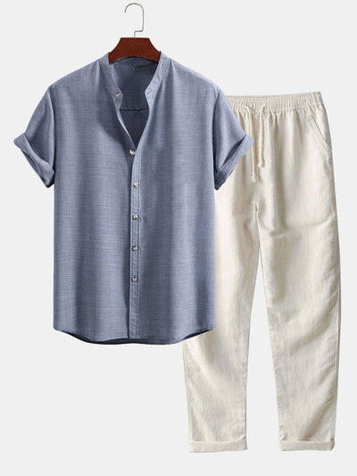 Conjunto de Playa Casual Multicolor en Algodón y Lino - Image 7