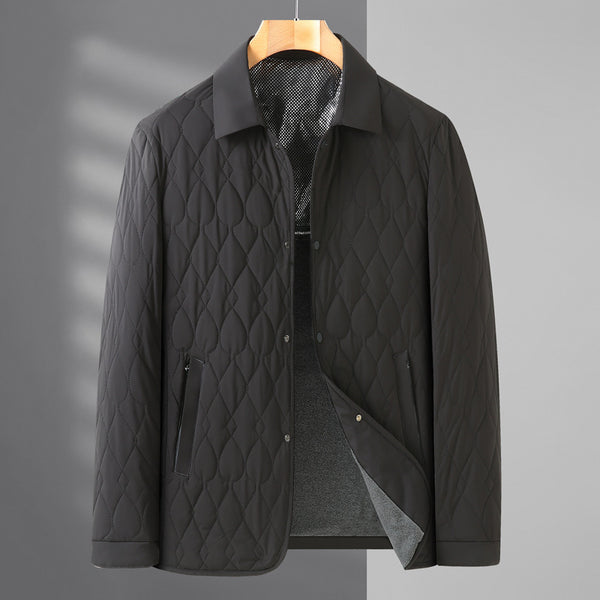 Chaqueta Acolchada de Negocios con Diseño Geométrico para Hombre