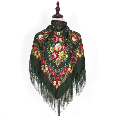 Pashmina Étnica con Flores Bordadas y Borlas - Image 16
