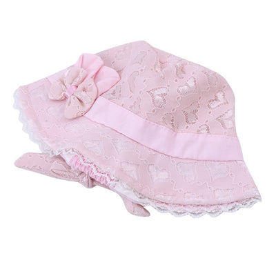 Gorro Tipo Cubo para Bebé Niña con Encaje y Malla - Image 9