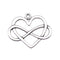 Retro DIY Accessories Love Peach Heart Plateado 1PCS