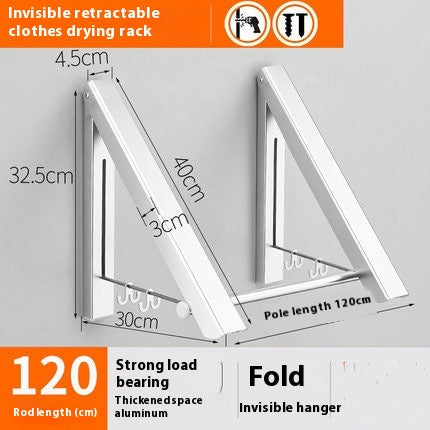 Tendedero Invisible Plegable de Aluminio sin Perforaciones - Image 5