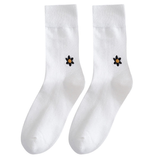 Calcetines JK Estilo Coreano Estrellas y Luna - Calcetines Altos de Color Puro - Image 10