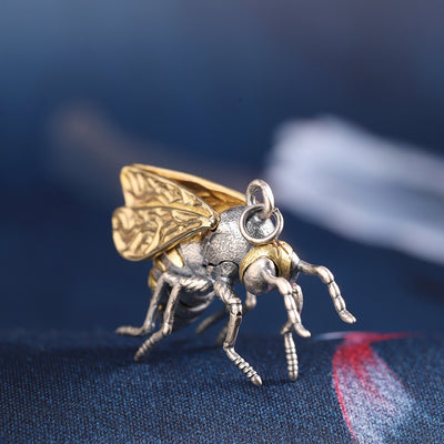 Dije Abeja de Plata Tailandesa Unisex Personality - Image 13