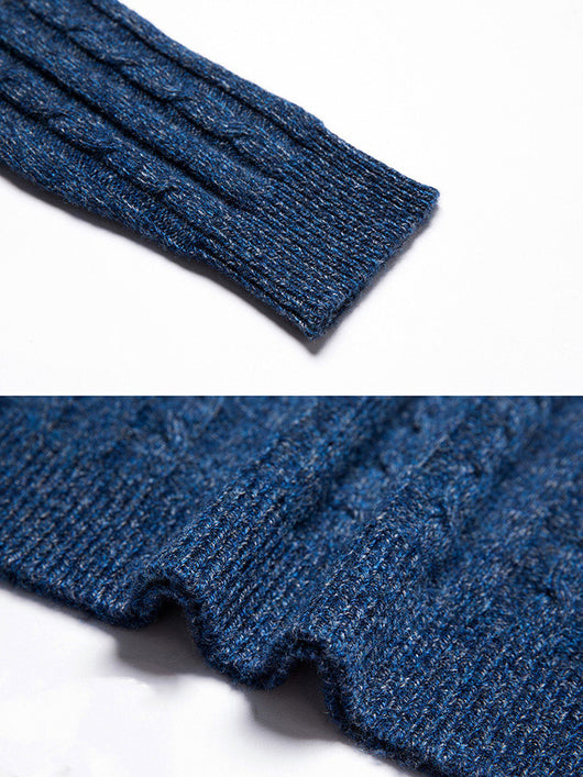 Suéter de Cachemira para Hombre con Cuello Cremallera - Abrigo Grueso y Cálido - Image 11