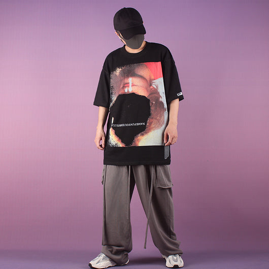 Playera Hip-Hop Diseño Exclusivo Estampado Fuego Calle - Image 8